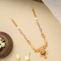 Temple Inspired Lakshmi Gopuram Golden Necklace