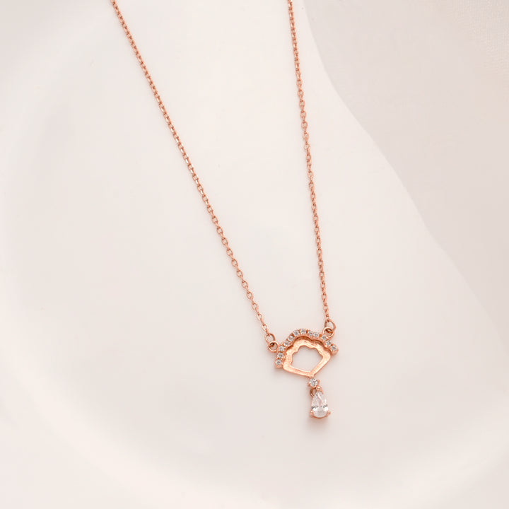 Royal Rose Gold Silver Pendant Chain