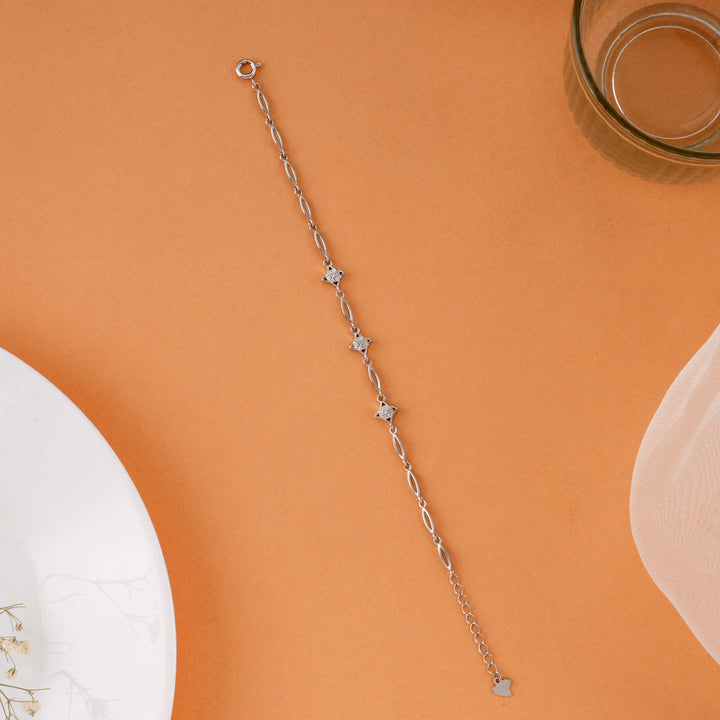 Modern Style Star Silver Bracelet