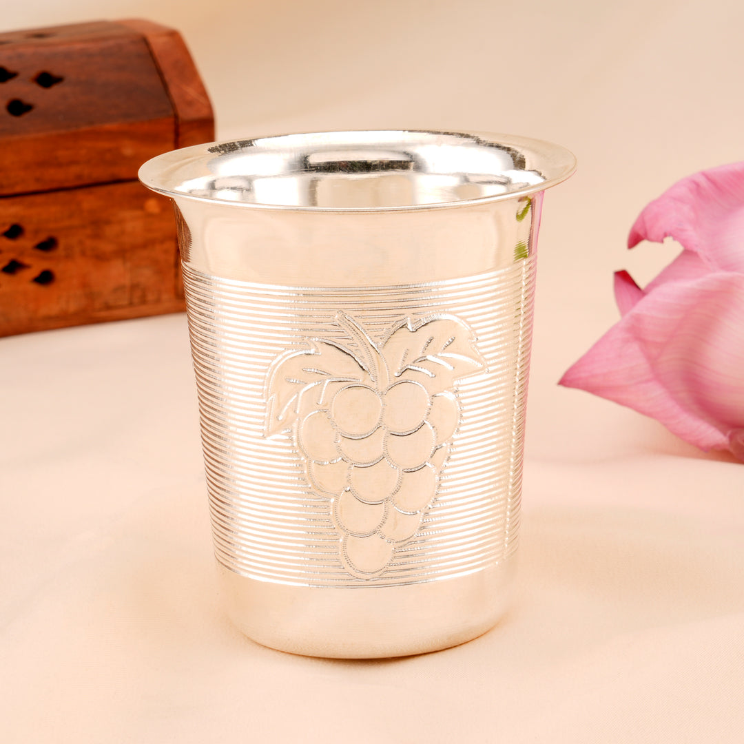 Fruits Design Silver Tumbler