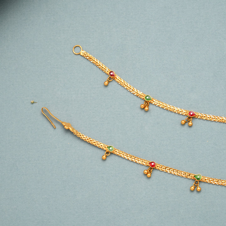 Classic Finely Enamel Gold Ear Chain