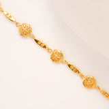 Floral Link Gold Plated Bracelet