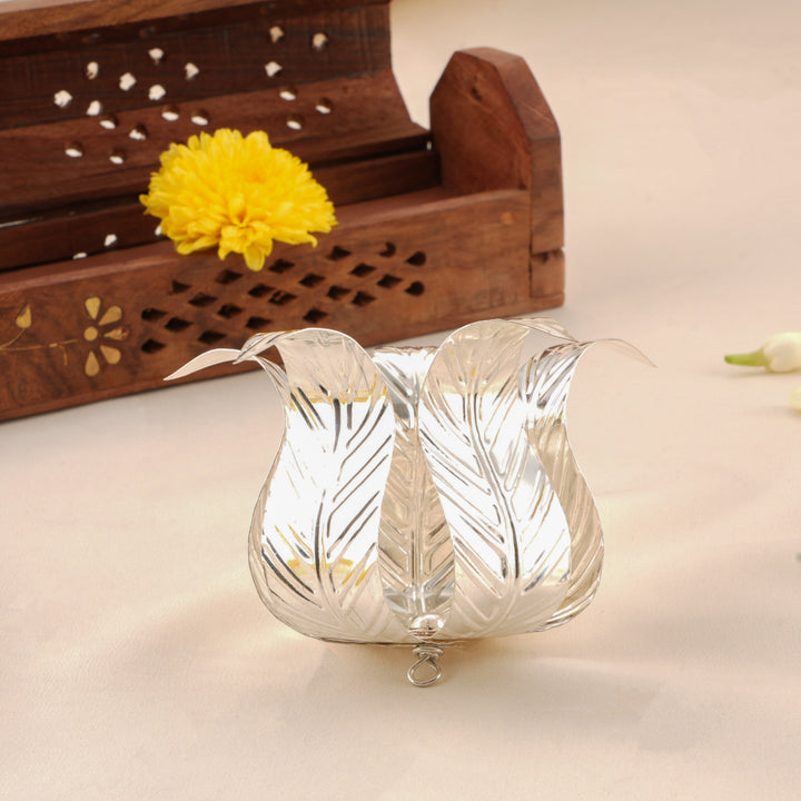 Elegant Silver Leaf Kalasam
