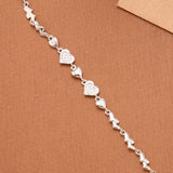 Trendy Dual Heart Silver Women’s Bracelet