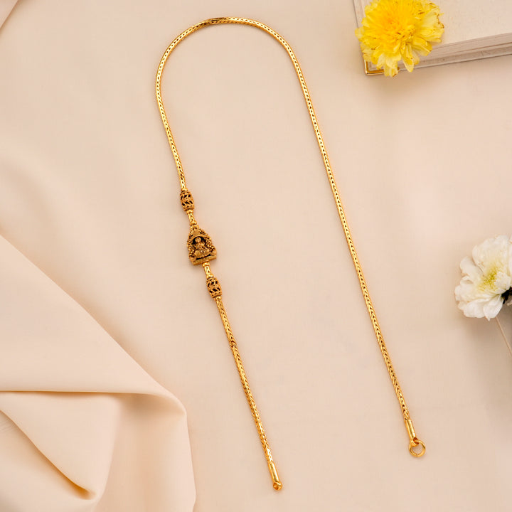 Antique Dhana Lakshmi Silver Mugappu Chain