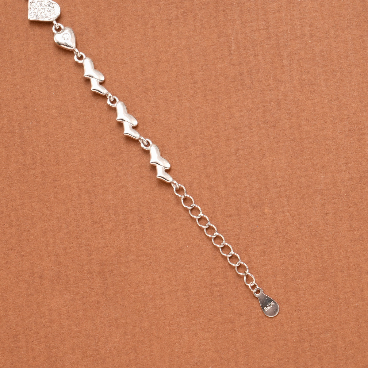 Trendy Dual Heart Silver Women’s Bracelet