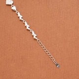 Trendy Dual Heart Silver Women’s Bracelet