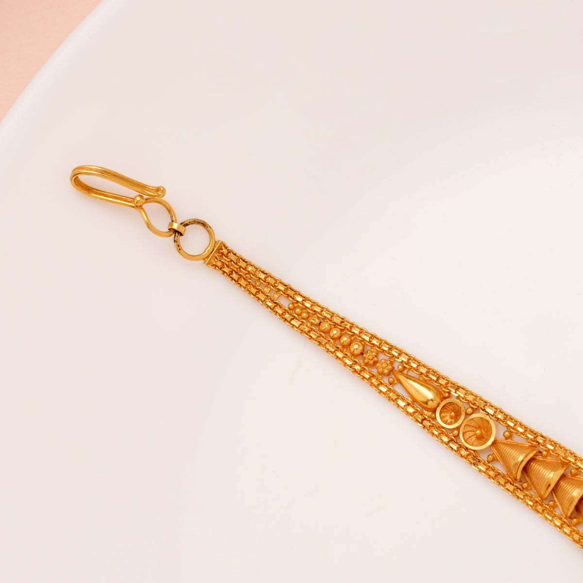 Blossom Flower Design Gold Bracelet for Women
