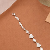 Trendy Dual Heart Silver Women’s Bracelet
