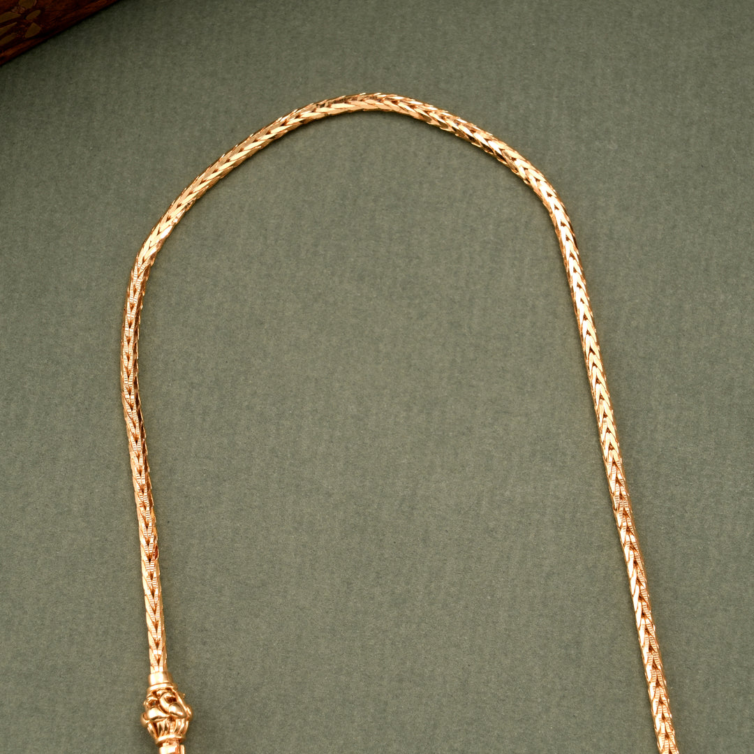 Goddess Lakshmi Oval Design Mugappu Chain