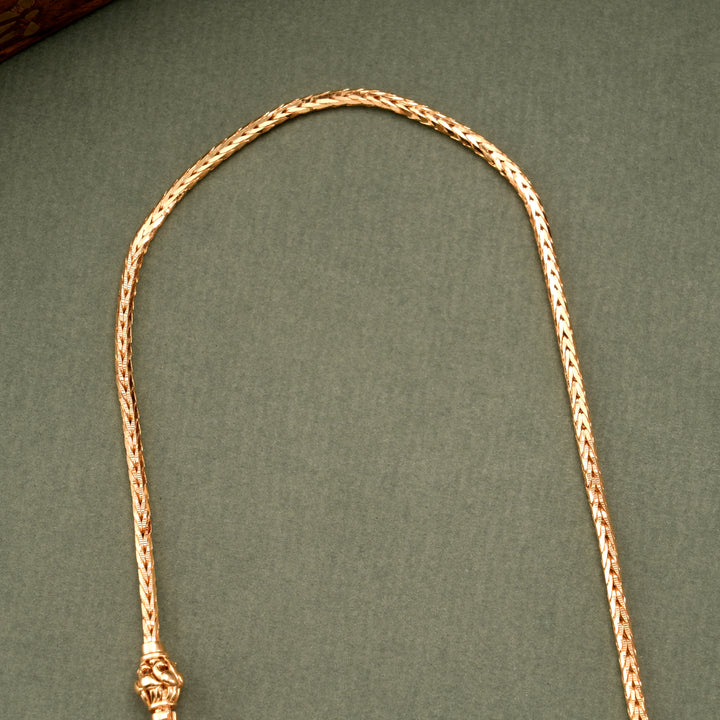 Goddess Lakshmi Oval Design Mugappu Chain