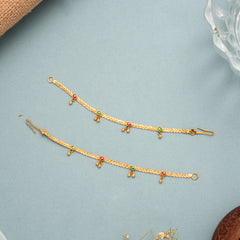 Classic Finely Enamel Gold Ear Chain