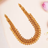 Antique Lakshmi Coin Haram with Ruby Stone Accents