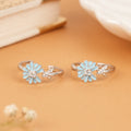 Charming Blue Daisy Silver Toe Ring