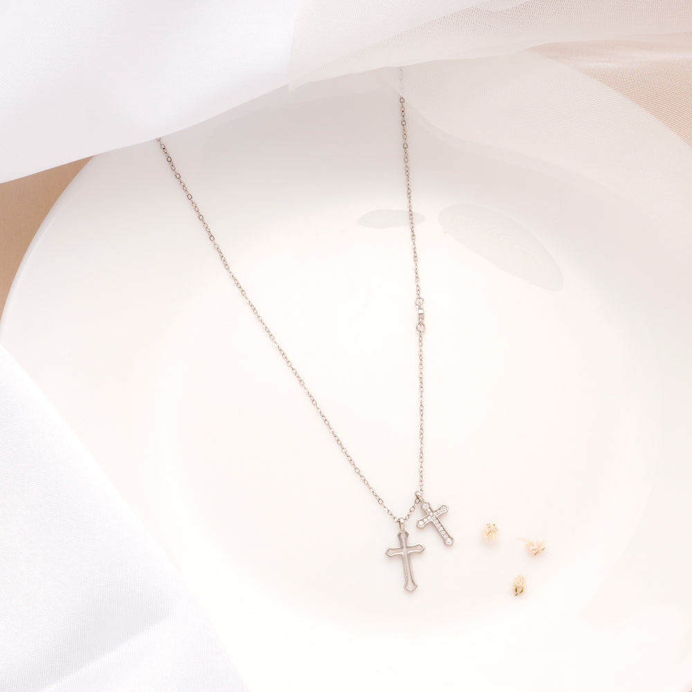 Modern Plus Symbol Silver Chain