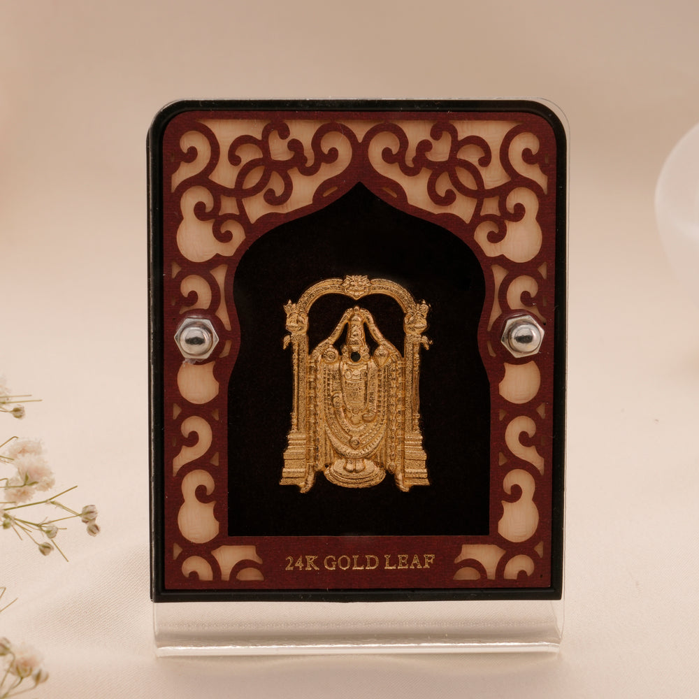 Gold Leaf Thirupati Photo Frame