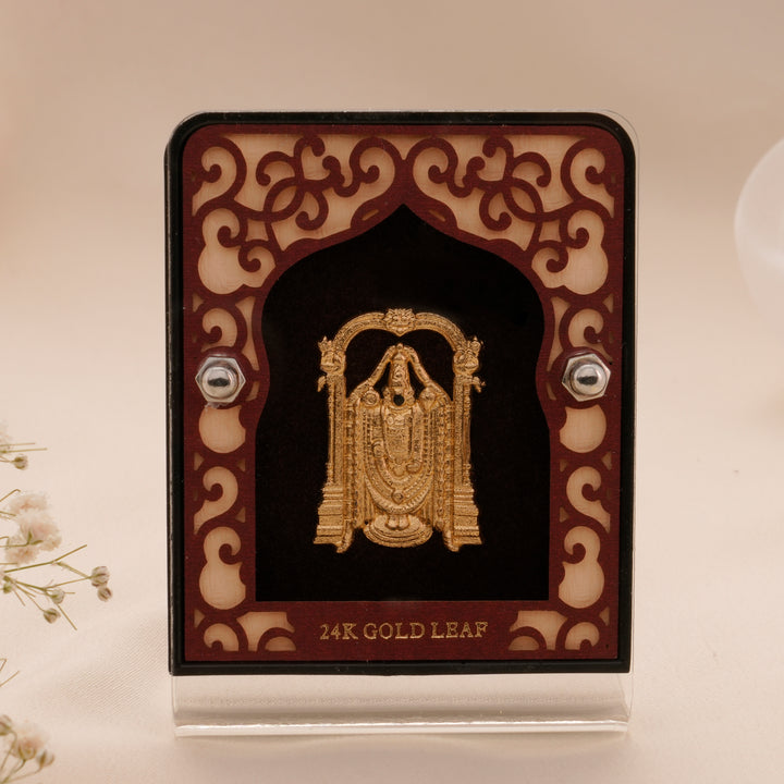 Gold Leaf Thirupati Photo Frame