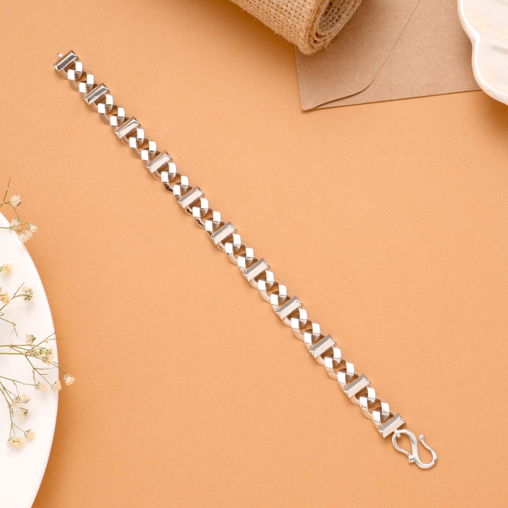 Modern Elite Men’s Silver Bracelet