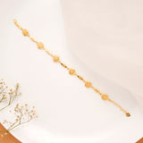 Floral Link Gold Plated Bracelet
