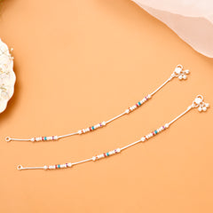 Classic Bead Chain Silver Anklet