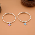 Sweet Cupcake Charm Silver Baby Bangle