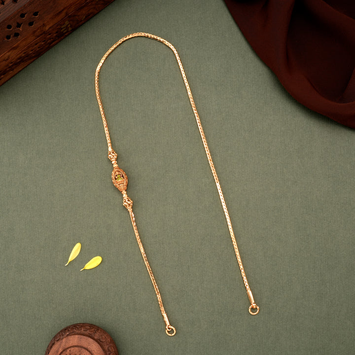 Goddess Lakshmi Oval Design Mugappu Chain