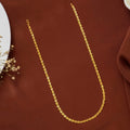 Elegant Oval Shaped Design Gold Chain