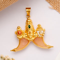 Thirupathi Balaji Tiger Nail Golden Pendant