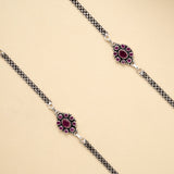 Antique Floral Crown Classic Silver Anklet