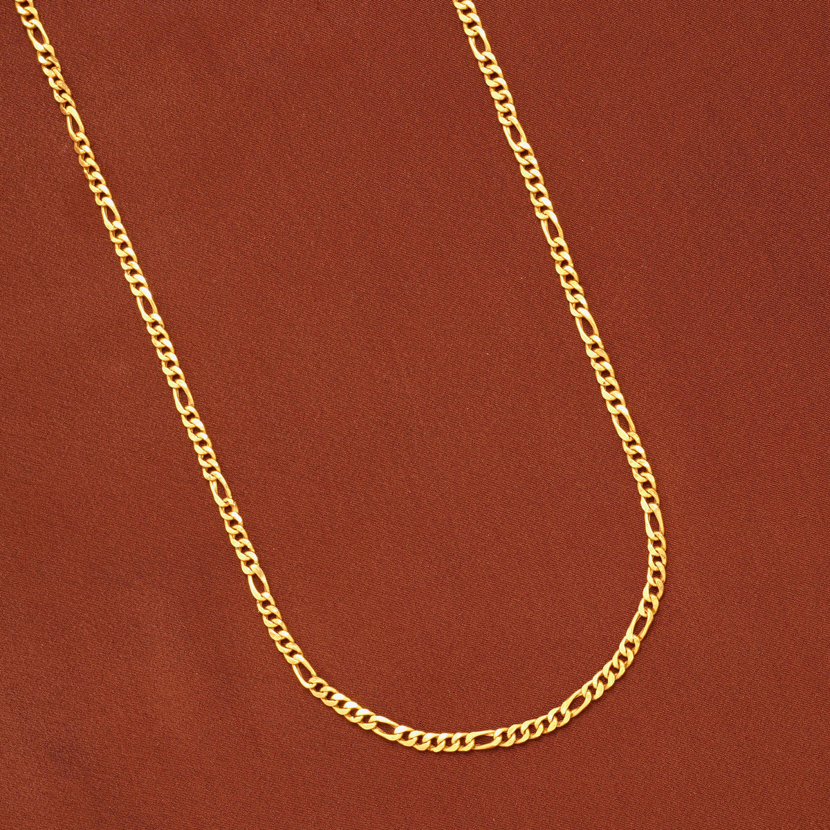 Classic Figaro Pattern Gold Long Chain