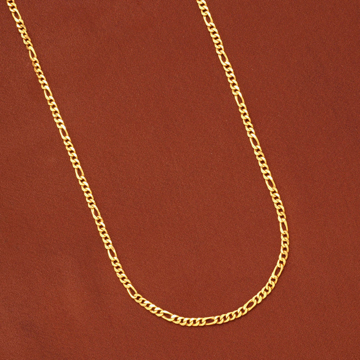 Classic Figaro Pattern Gold Long Chain