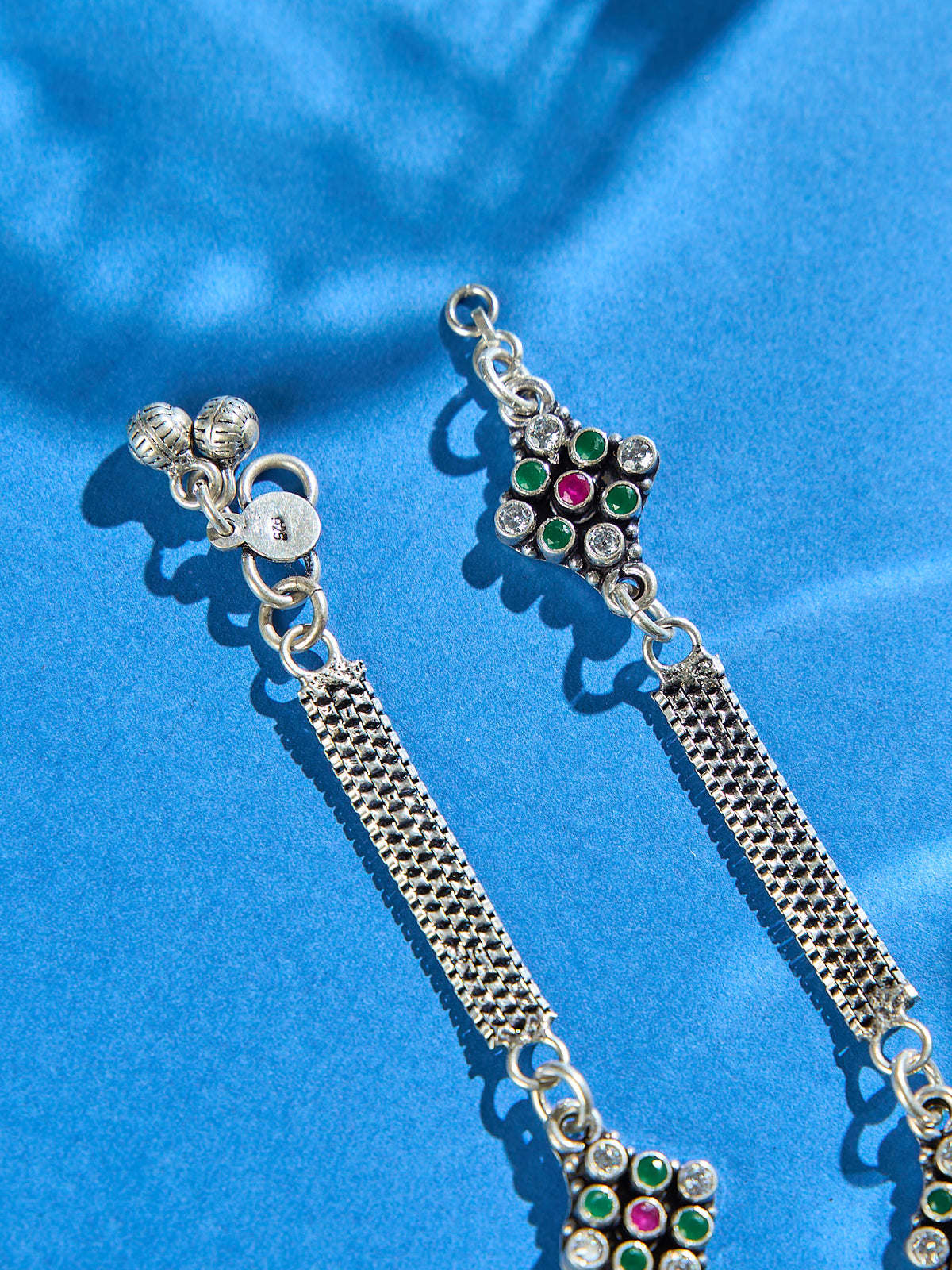 Emerald Teardrop Flow Antique Anklet
