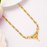 Elegant Floral Design Golden Necklace Set