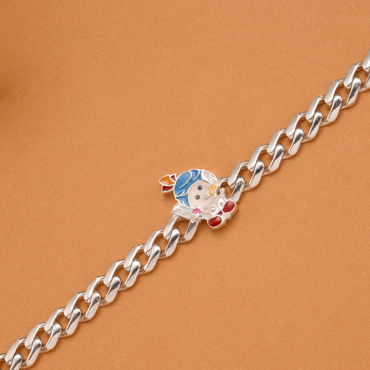 Divine Ganesha Silver Baby Bracelet