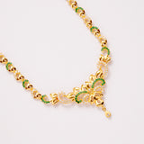 Elegant Floral Design Golden Necklace Set