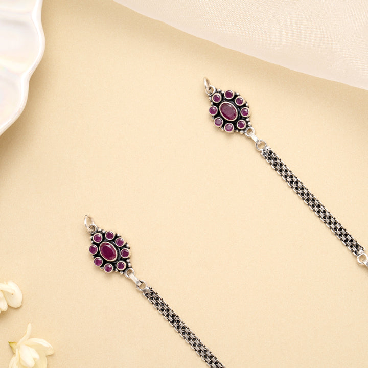Antique Floral Crown Classic Silver Anklet