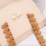 Sparkling Ruby Coin Style White Stone Haram