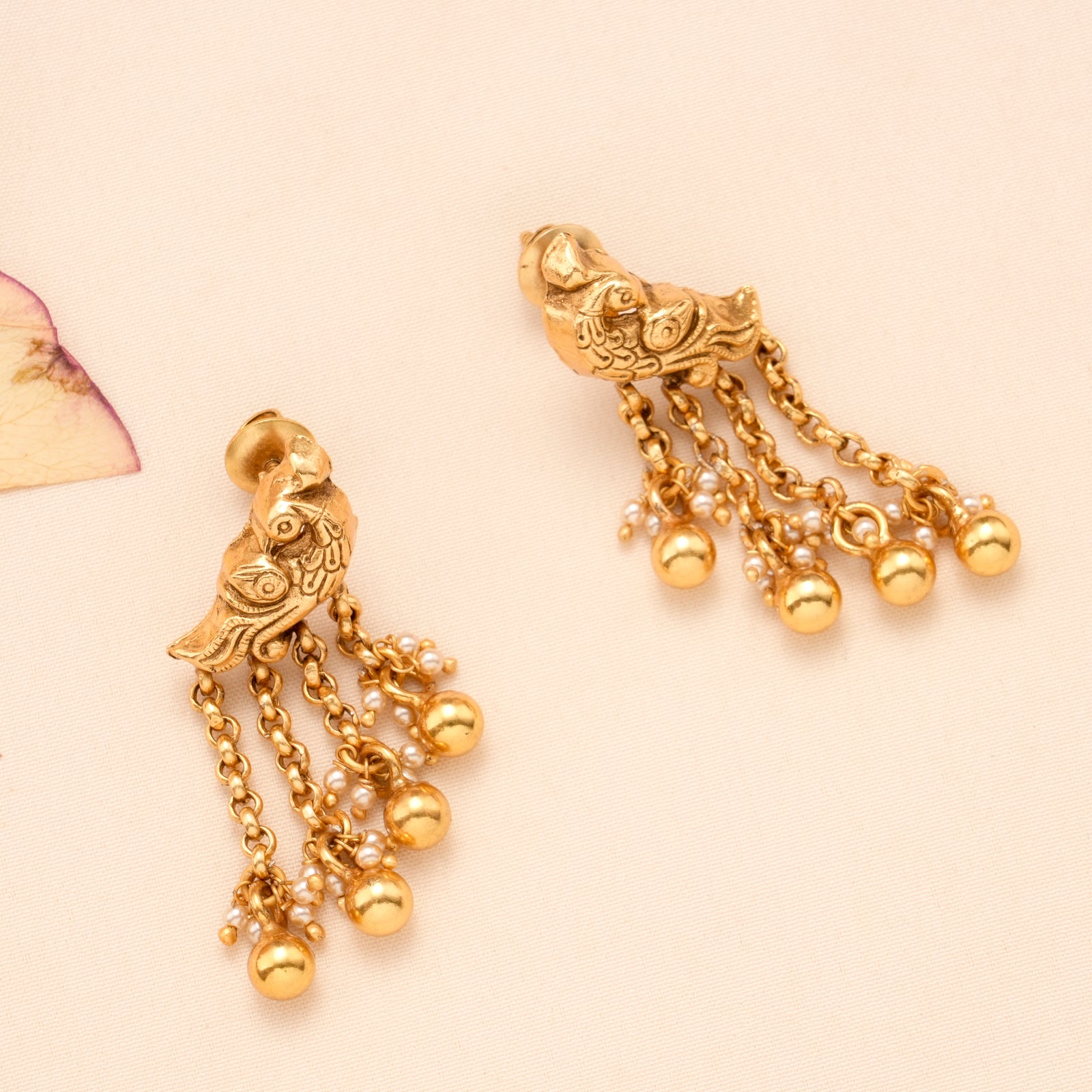 Multi Layer Golden Lakshmi Temple Necklace Set
