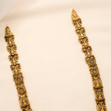 Floral Peacock Lakshmi Pendant Golden Drops Haram