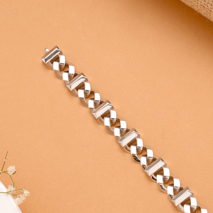 Titan Link Men's Silver Bracelet