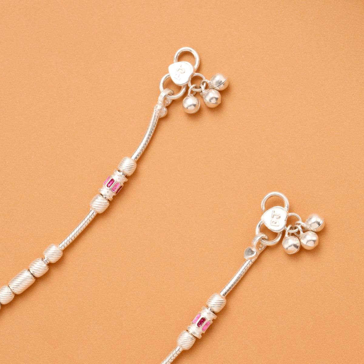 Elegant Balls Flower Silver Anklet