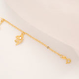 Lucky Charm Trio Silver Golden Bracelet
