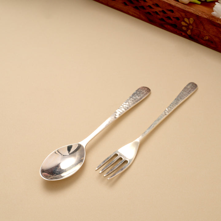 Playful Micky Mouse Silver Dinner Set