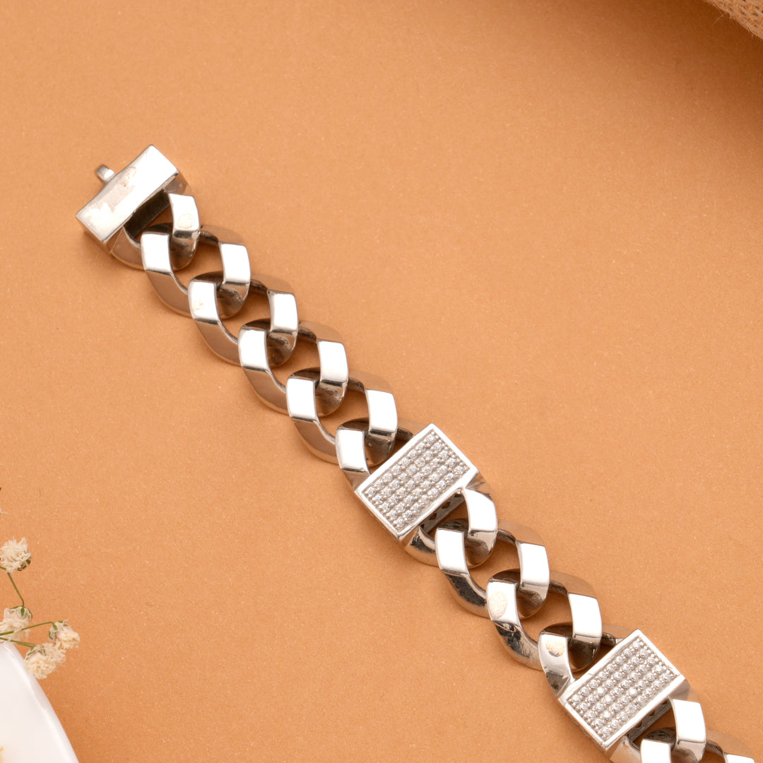 Titan Link Men's Silver Bracelet