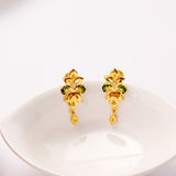 Elegant Floral Design Golden Necklace Set