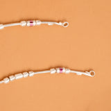 Elegant Balls Flower Silver Anklet