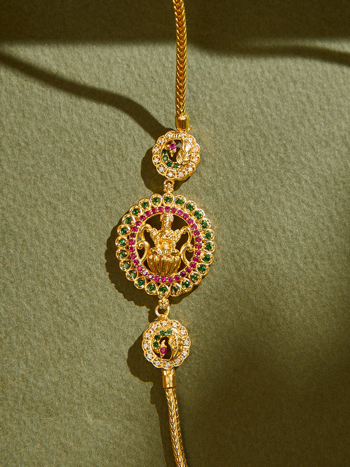Mahalakshmi Emerald Mugappu Chain