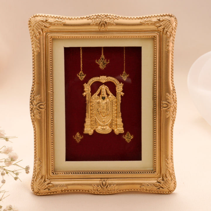 Blessing Shri Venkateshwara Fine Gold Frame