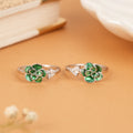 Regal Layer Green Floral Silver Toe Ring