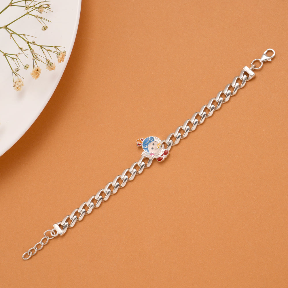 Divine Ganesha Silver Baby Bracelet